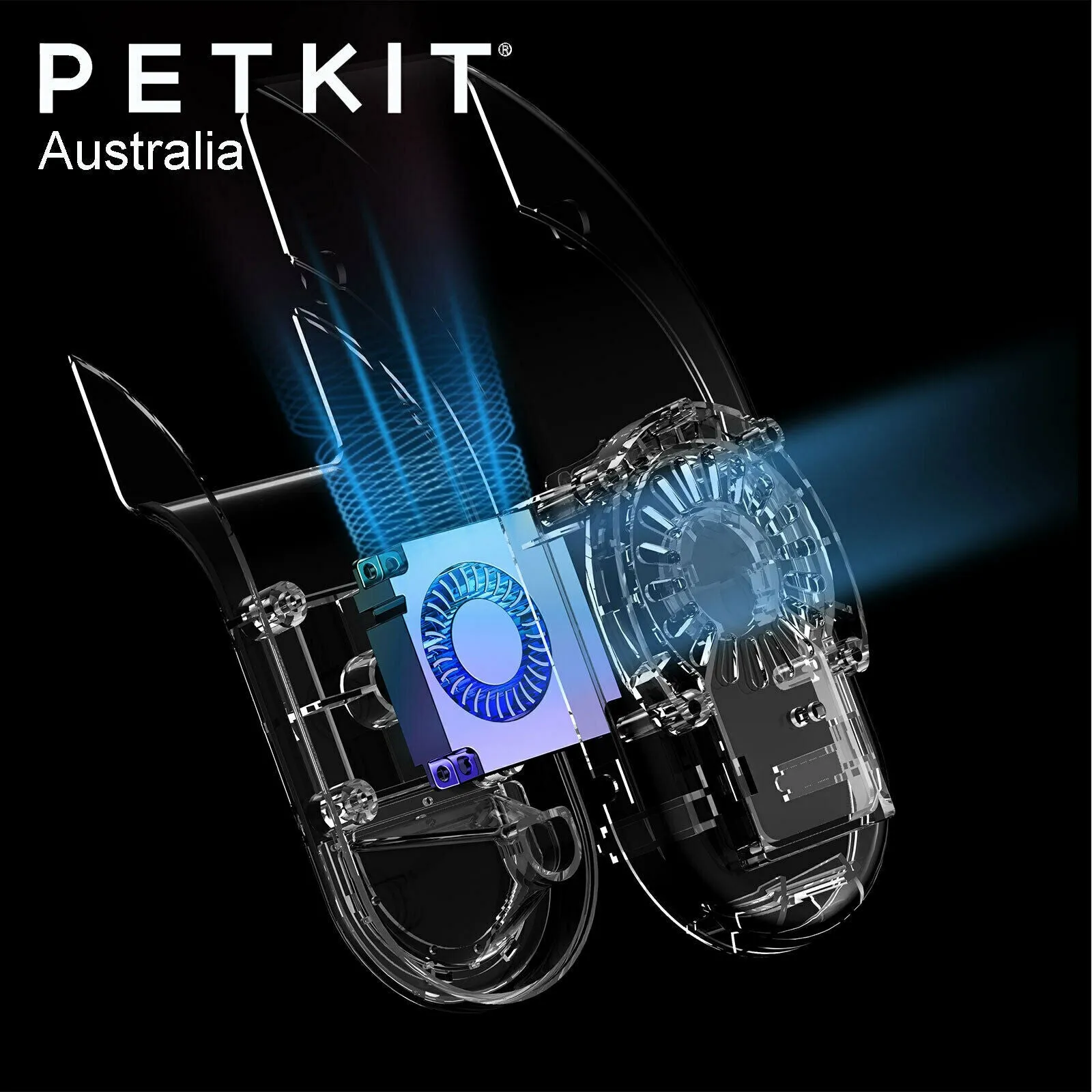 PETKIT Auto Air Fresh Cat Kitten Puppy Lamp Fan Capsule Carrier Backpack Travel - white