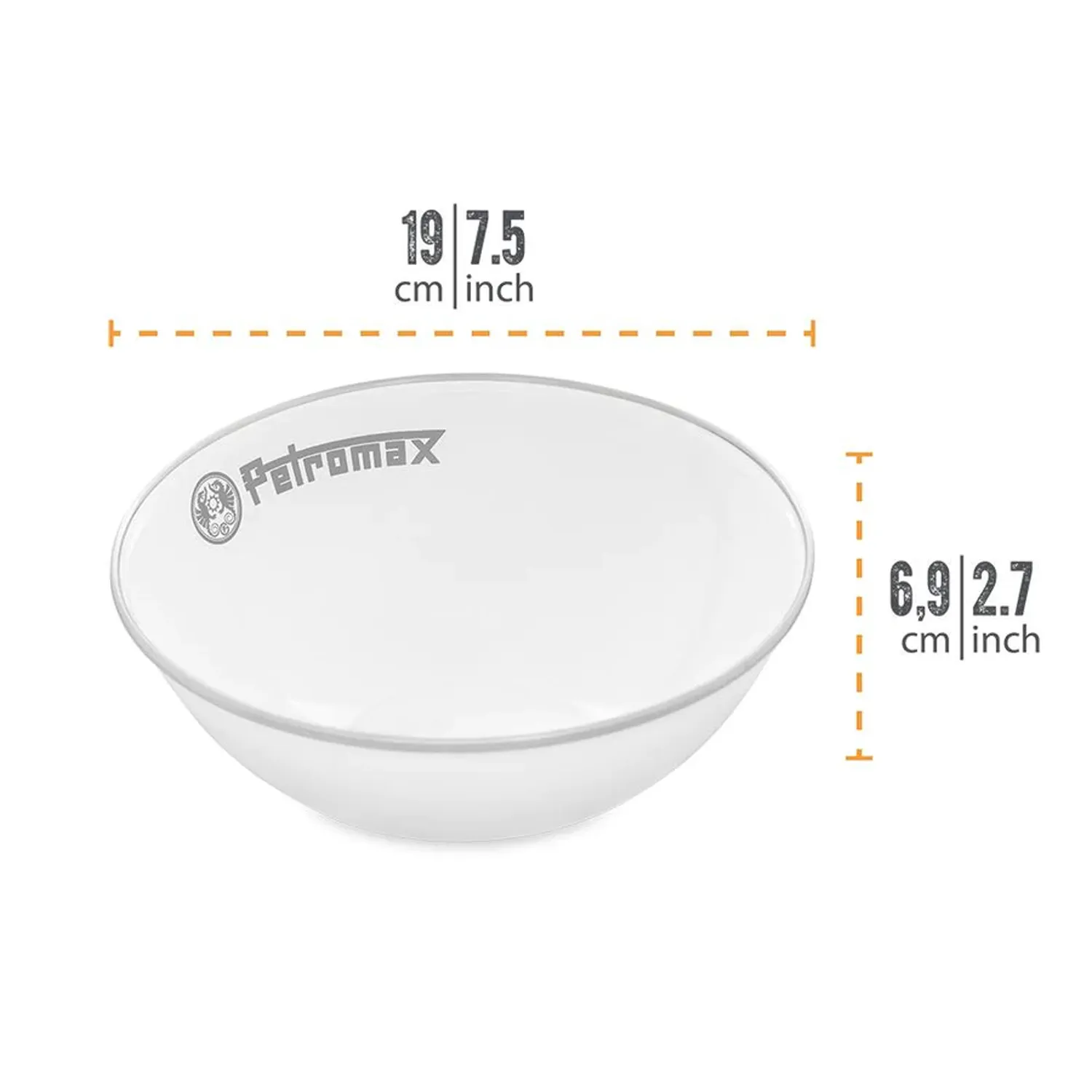 Petromax Enamel Bowls White 2 Pieces (1 Litre) White | Buy Petromax Enamel Bowls White 2 Pieces (1 Litre) White here | Outnorth