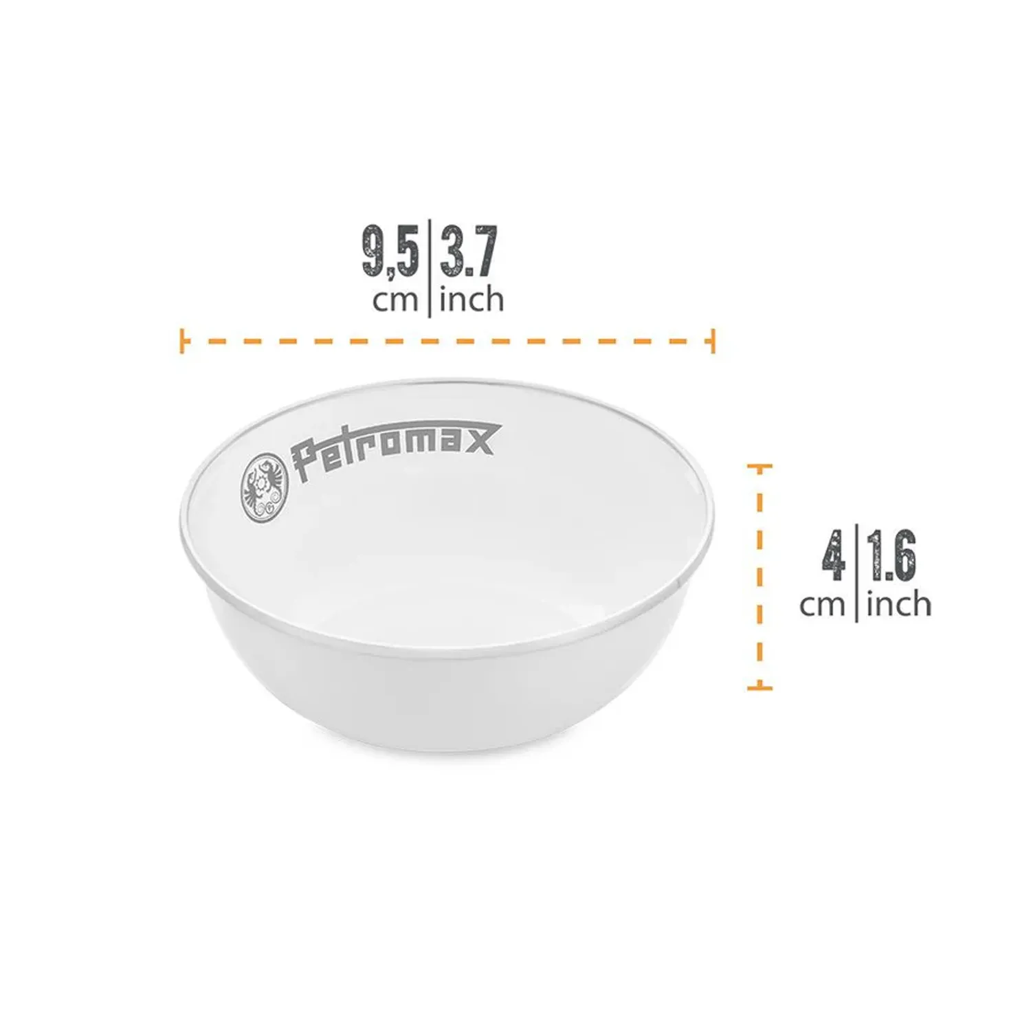 Petromax Enamel Bowls White 2 Pieces (160 ML) White | Buy Petromax Enamel Bowls White 2 Pieces (160 ML) White here | Outnorth