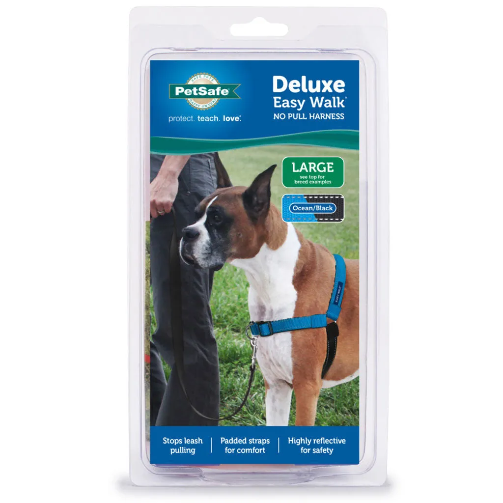 PetSafe Deluxe Easy Walk No Pull Dog Harness, Ocean/Black