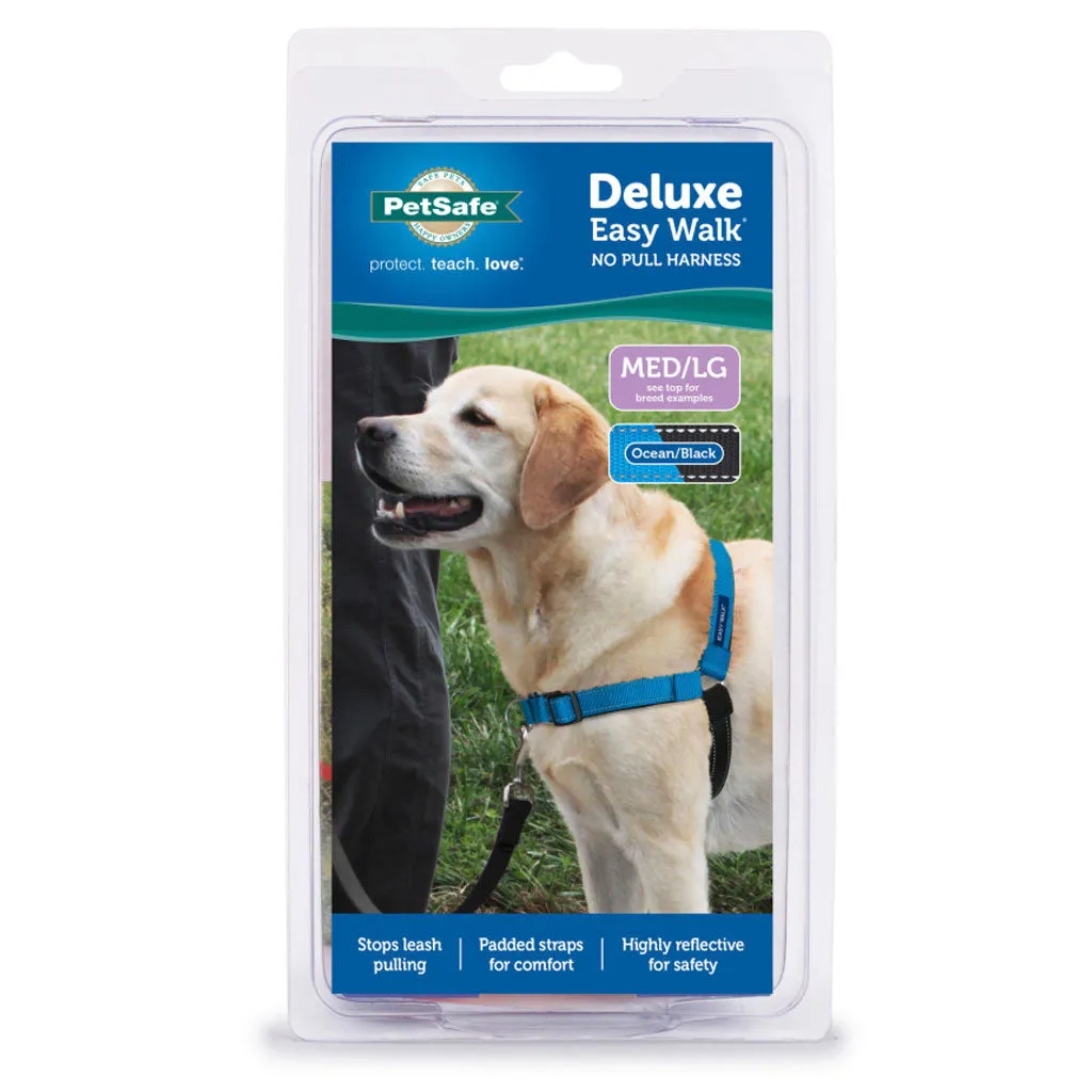 PetSafe Deluxe Easy Walk No Pull Dog Harness, Ocean/Black