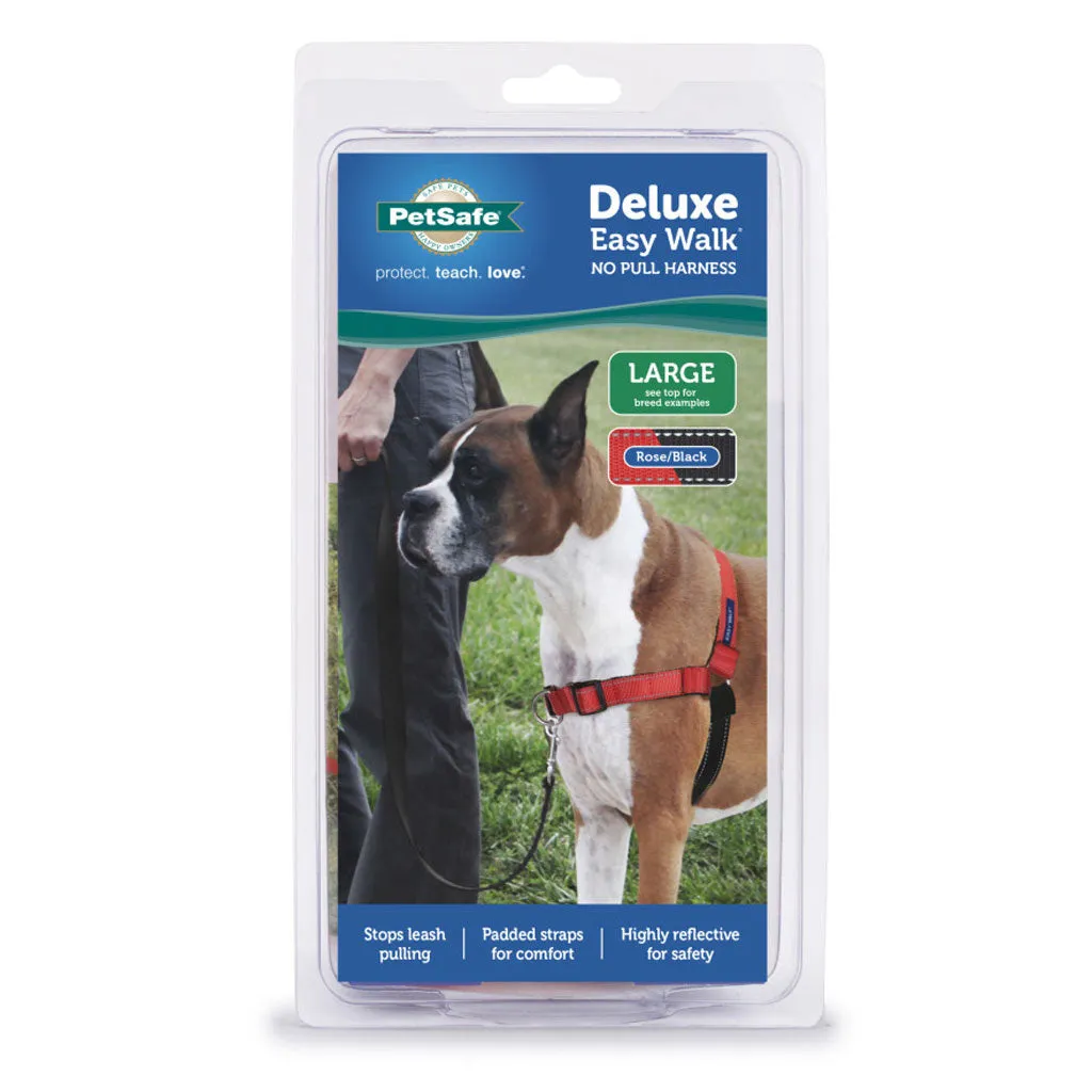 PetSafe Deluxe Easy Walk No Pull Dog Harness, Rose/Black