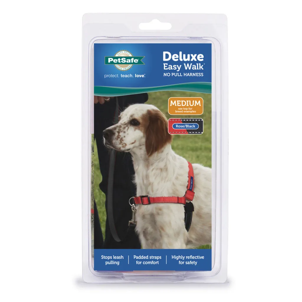 PetSafe Deluxe Easy Walk No Pull Dog Harness, Rose/Black