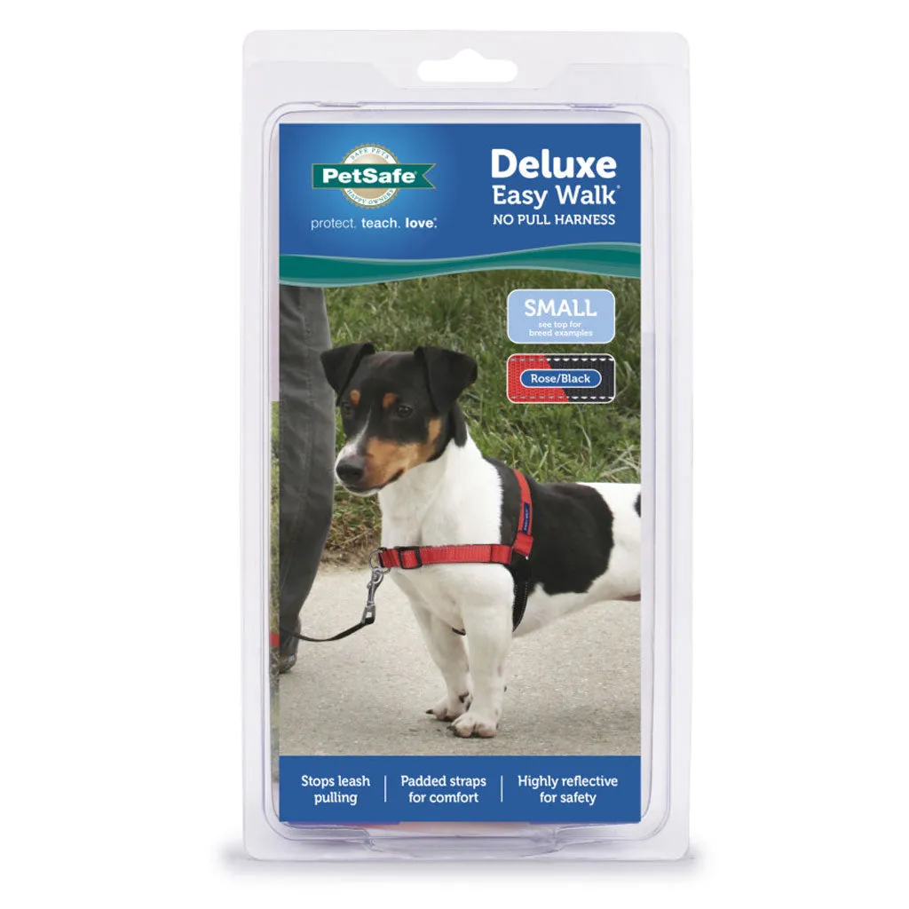 PetSafe Deluxe Easy Walk No Pull Dog Harness, Rose/Black