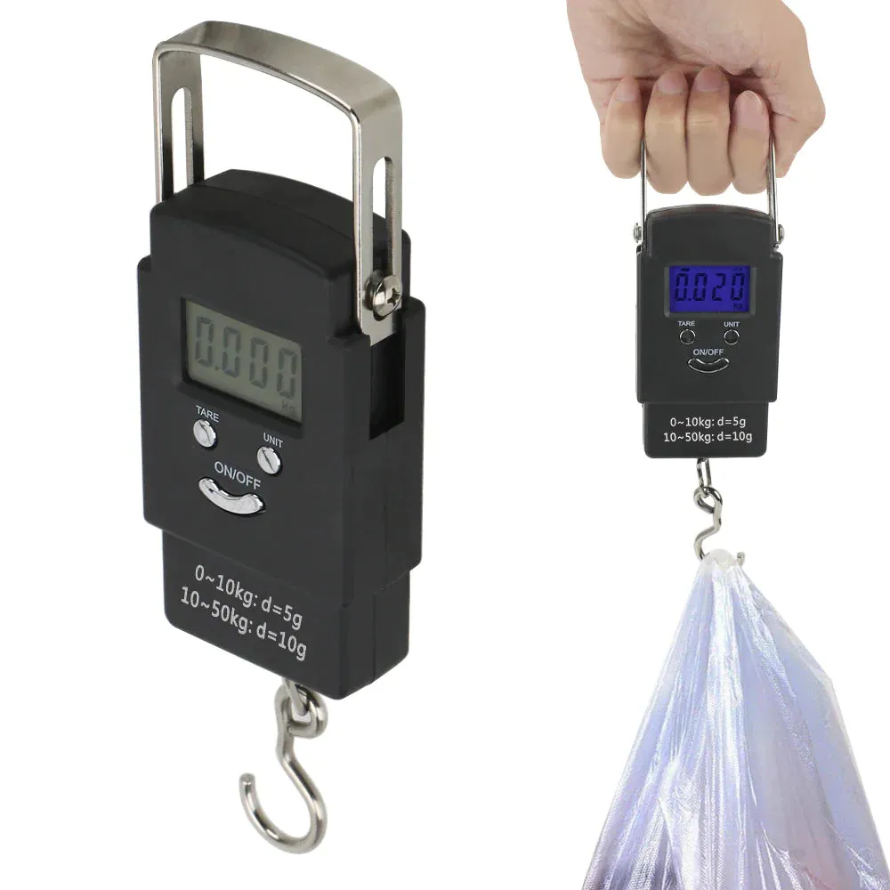 Portable LCD Digital Scale - 110Lb / 50Kg (For Luggage and Fish)