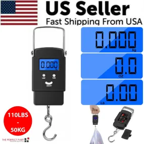 Portable LCD Digital Scale - 110Lb / 50Kg (For Luggage and Fish)