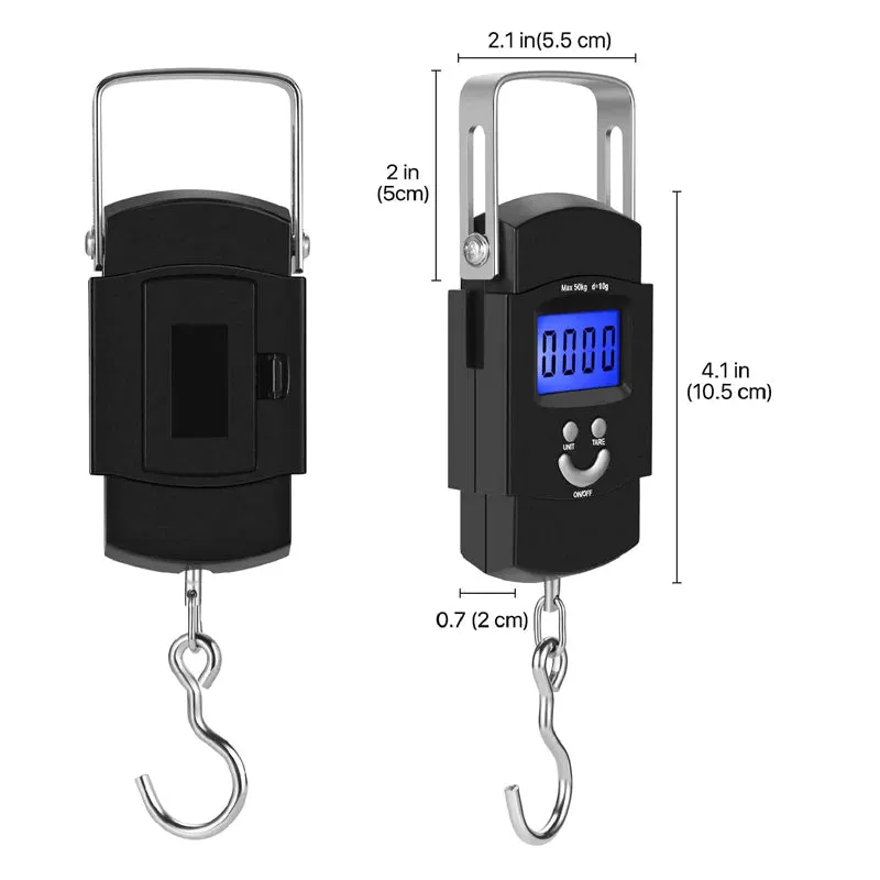 Portable LCD Digital Scale - 110Lb / 50Kg (For Luggage and Fish)