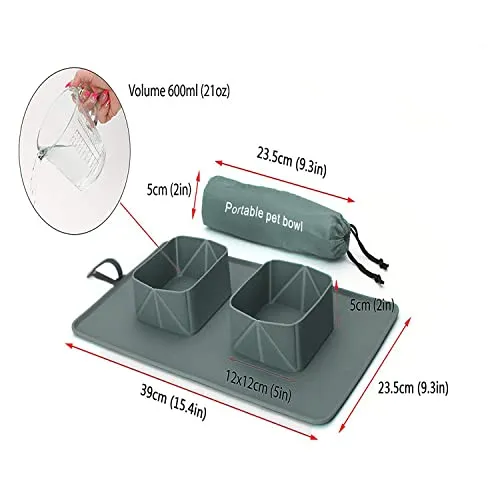 Portable Pet Bowl Silicone Dog Bowl & Cat Travel Bowl (Assorted)