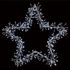 Premier Silver Star Cluster With White LEDs