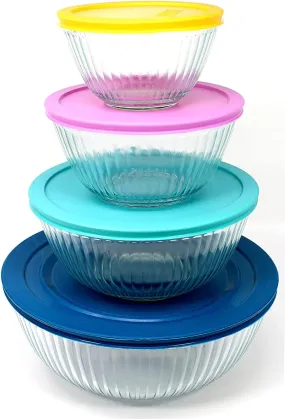 Pyrex 8-Piece 100 Years Glass Mixing Bowl Set