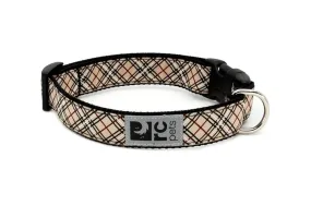 RC Pets Clip Collar Tartan Tan for Dogs
