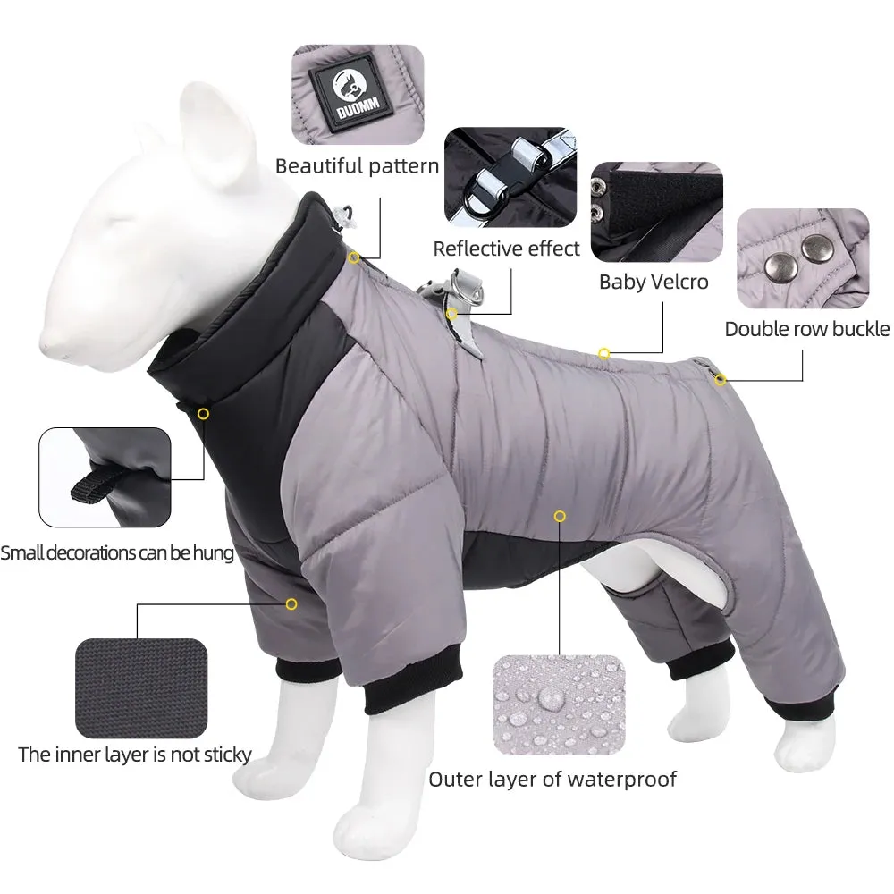 Reflective Waterproof Winter Jacket and Harness Combo for Small and Medium Dogs - Keep Your Chihuahua Warm and Safe in Cold Weather