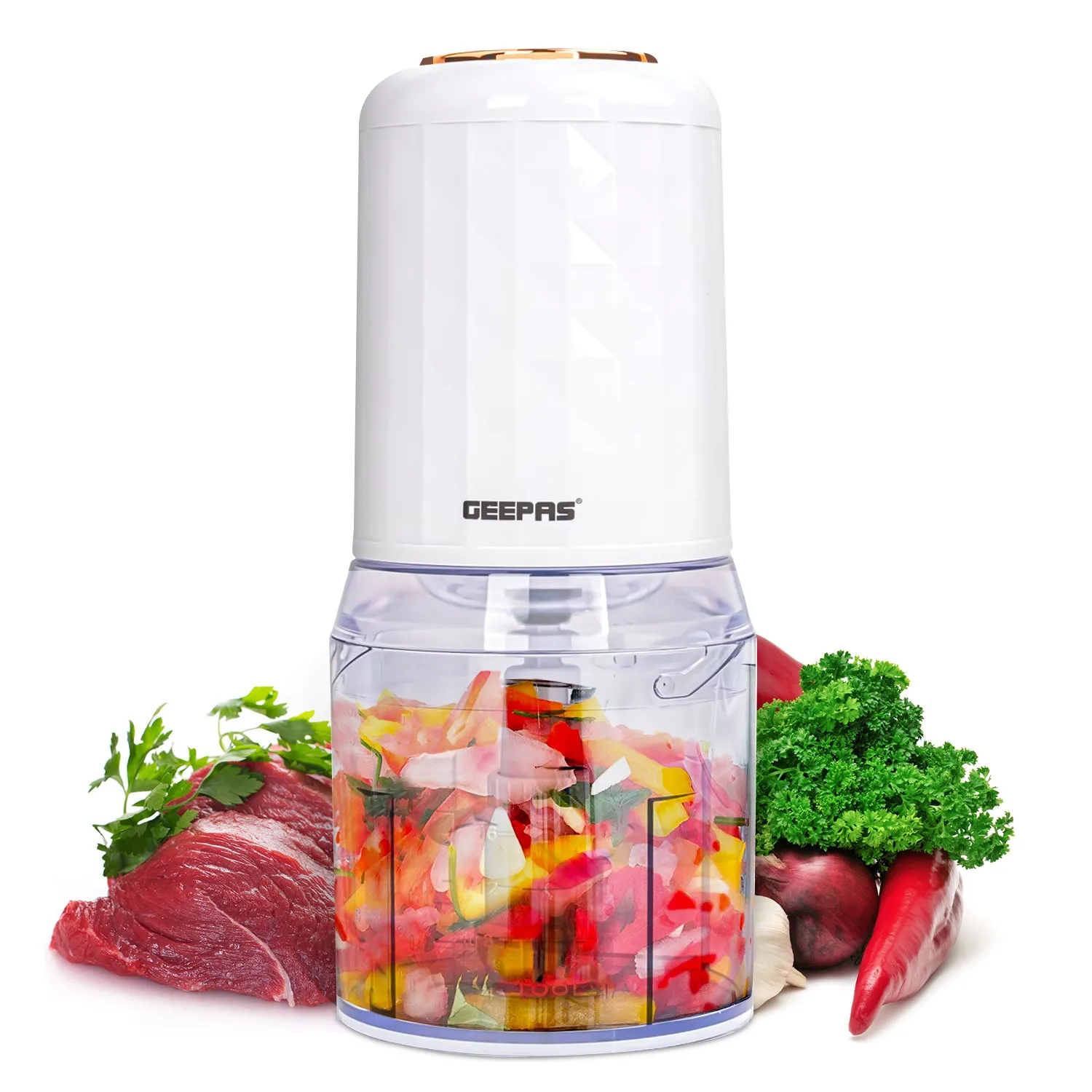 Rose Gold Mini Food Processor 500ml
