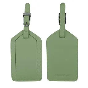 Sage Leather Luggage Tag