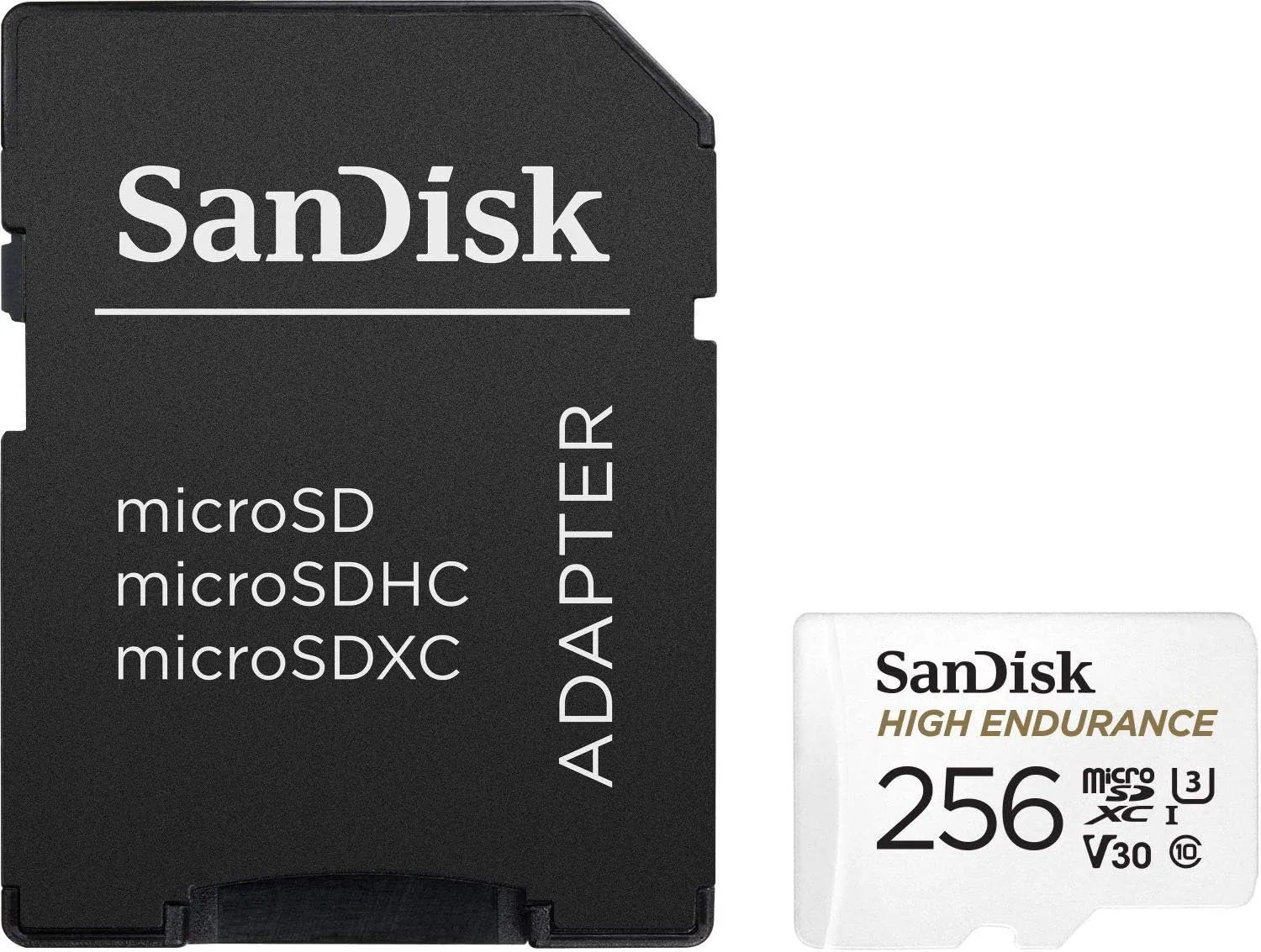 SanDisk 256GB High Endurance microSDXC (V30, UHS-I/U3, CL10,4K, 100MB/s) SDSQQNR-256G-GN6IA 772-4174
