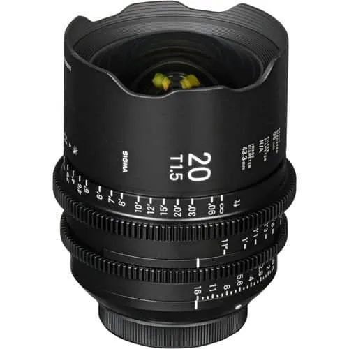 Sigma 20mm T1.5 Canon EF Mount Cine Lens