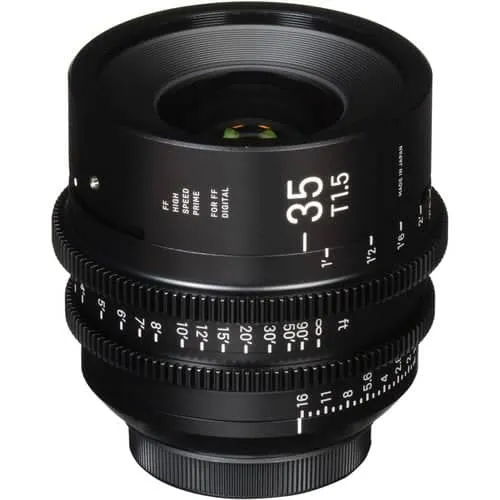 Sigma 35mm T1.5 Cine Lens Fully Luminous Feet for Canon EF Mount