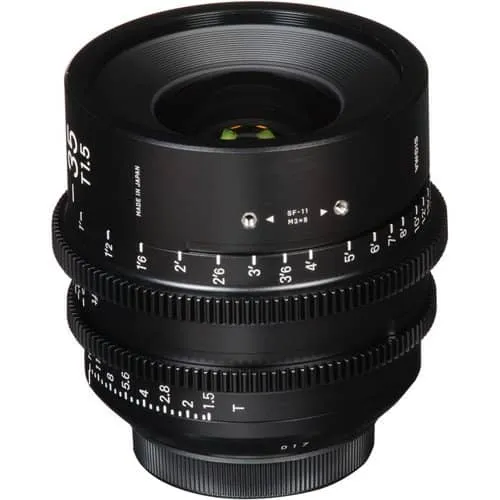 Sigma 35mm T1.5 Cine Lens Fully Luminous Feet for Canon EF Mount
