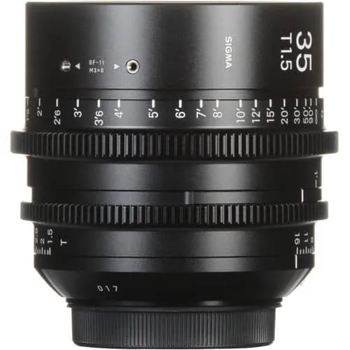 Sigma 35mm T1.5 Cine Lens Fully Luminous Feet for Canon EF Mount