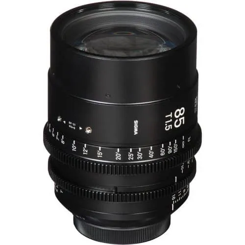 Sigma 85mm T1.5 Fully Luminous Feet Cine Lens for Canon EF Mount