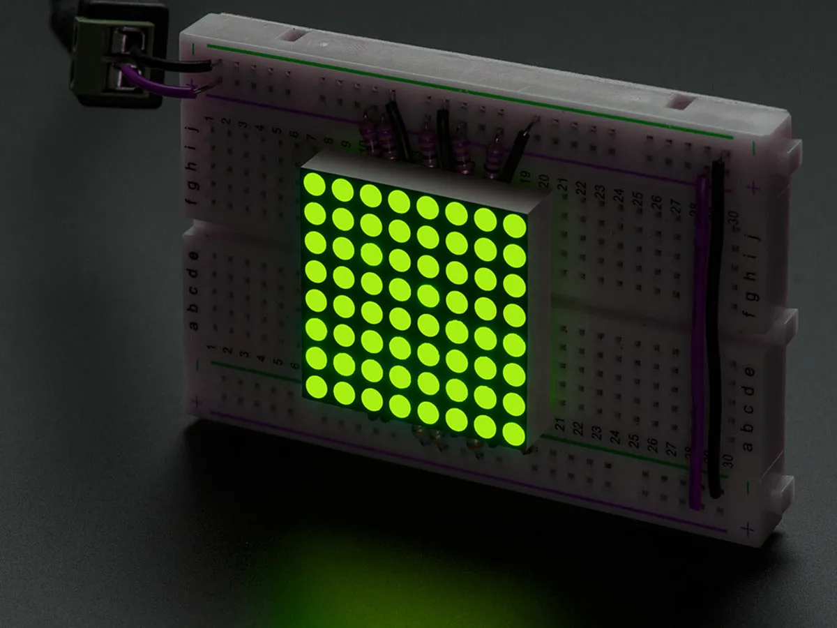 Small 1.2\" 8x8 Ultra Bright Yellow-Green LED Matrix"
