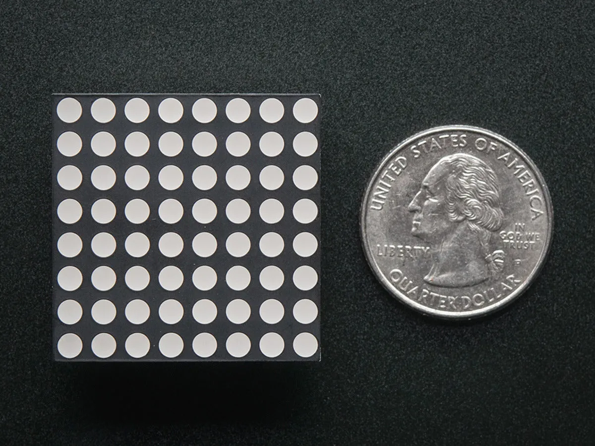 Small 1.2\" 8x8 Ultra Bright Yellow-Green LED Matrix"