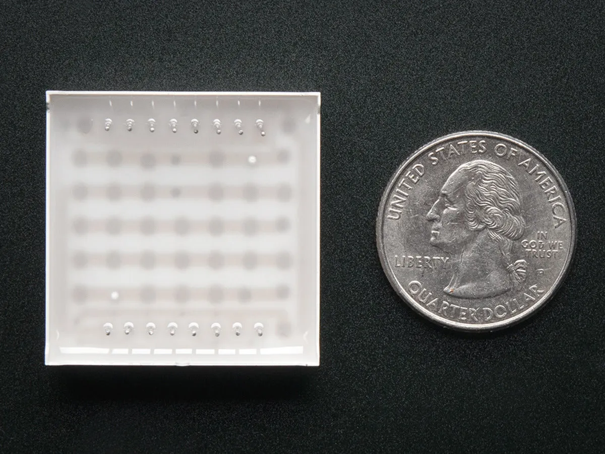Small 1.2\" 8x8 Ultra Bright Yellow-Green LED Matrix"