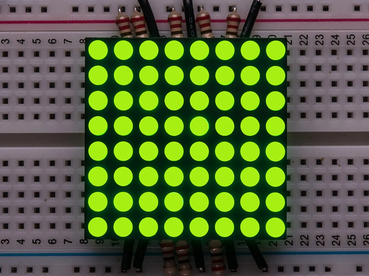 Small 1.2\" 8x8 Ultra Bright Yellow-Green LED Matrix"