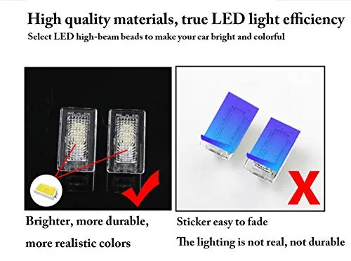 Tesla Model S, 3, X, & Y LED Replacement Lights (4 Pcs/Blue)