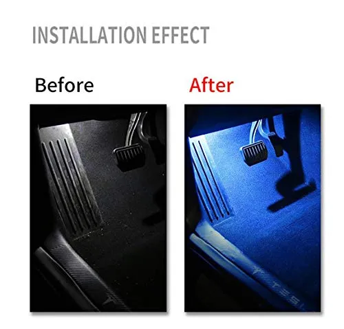 Tesla Model S, 3, X, & Y LED Replacement Lights (4 Pcs/Blue)