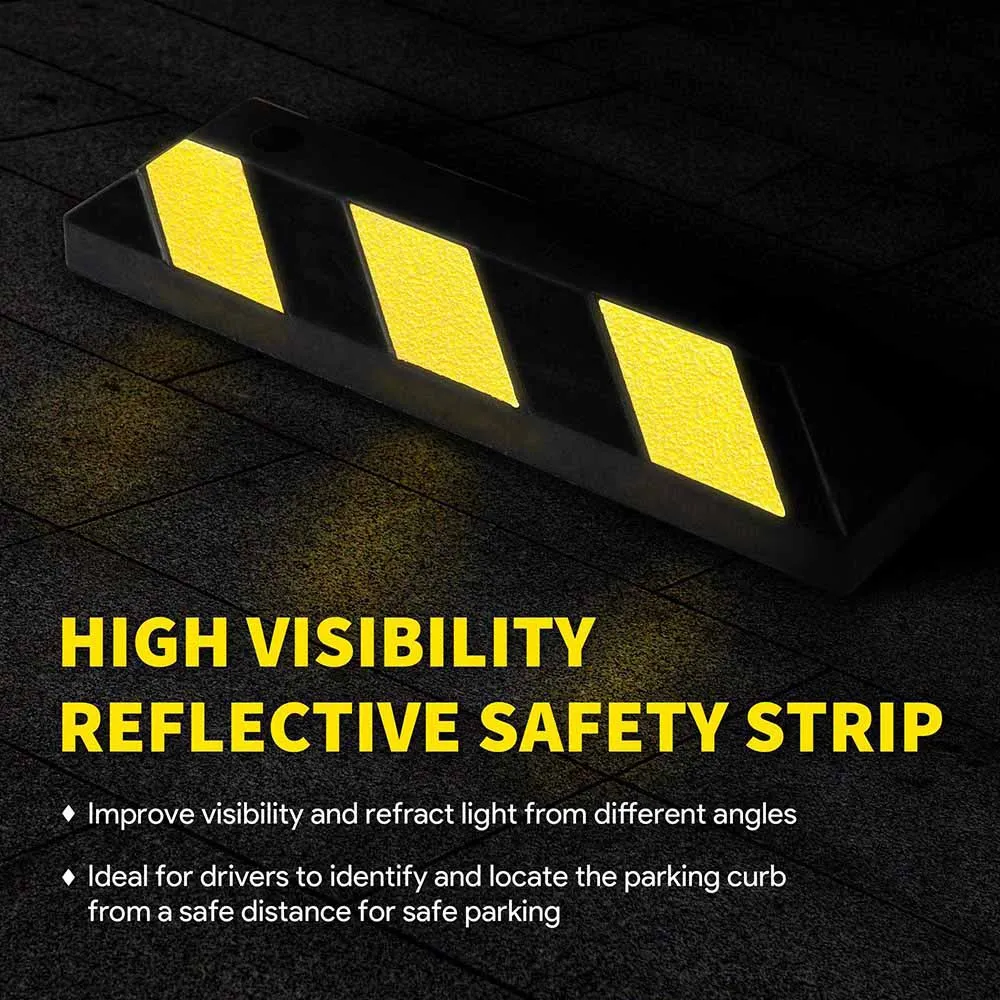 TheLAShop 22" Rubber Curb Parking Block Wheel Stop Garage Car Stopper