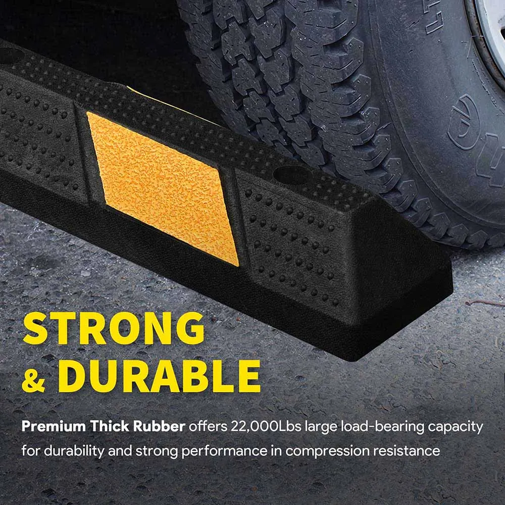 TheLAShop 6' Rubber Curb Parking Block Wheel Stop Garage Car Stopper