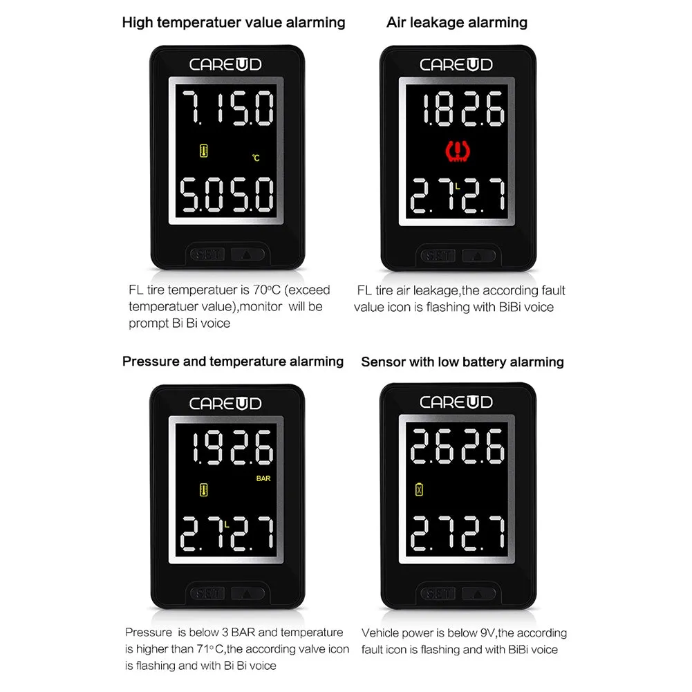 U912-TJ For Honda Car Wireless TPMS Tire Pressure Monitoring
