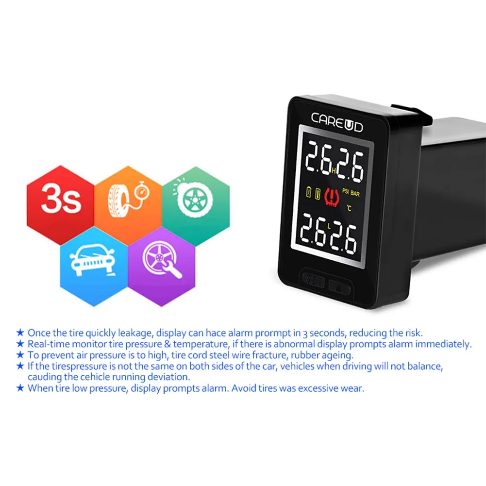 U912-TJ For Honda Car Wireless TPMS Tire Pressure Monitoring