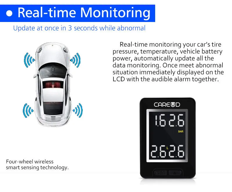 U912- WF Car TPMS Auto Wireless Tire Pressure Monitoring System 4