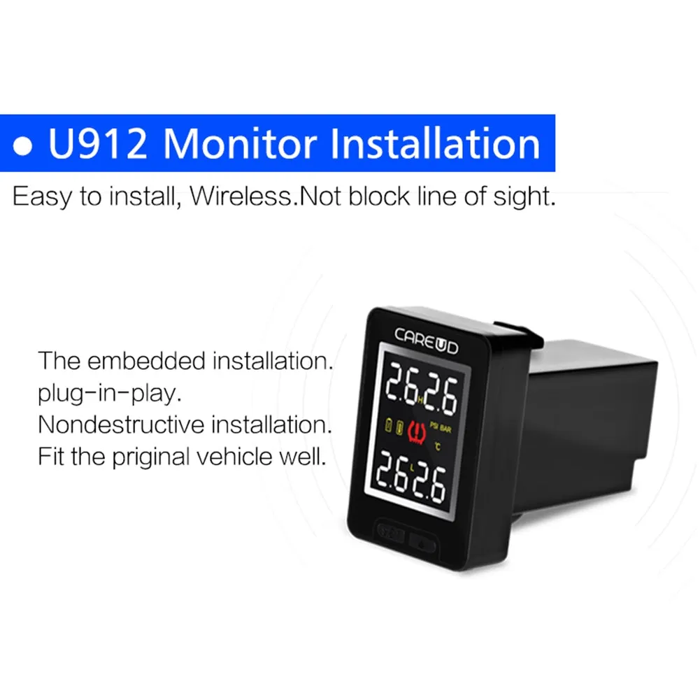 U912- WF Car TPMS Auto Wireless Tire Pressure Monitoring System 4