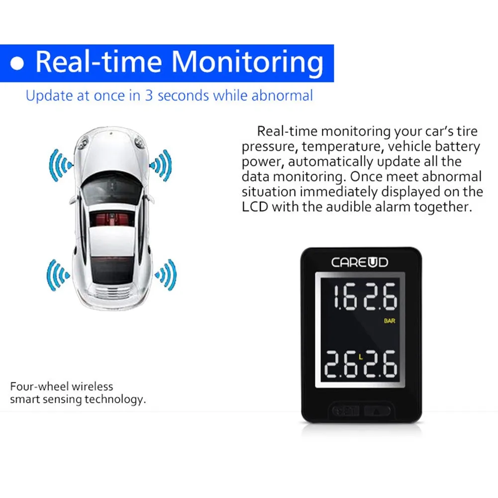 U912- WF Car TPMS Auto Wireless Tire Pressure Monitoring System 4