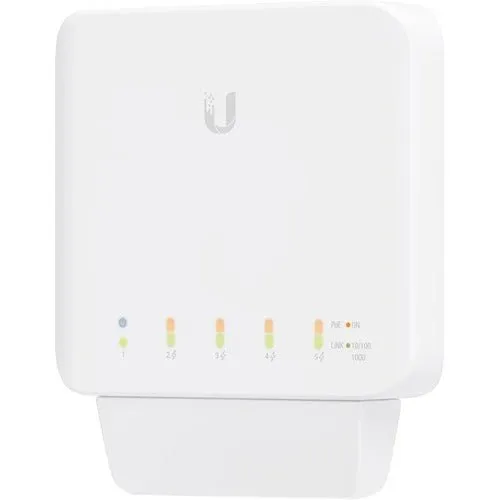 Ubiquiti 5-Port Layer 2 Gigabit Switch With PoE Support - 5 Ports - 2 Layer Supported - Twisted Pair - Desktop, Wall Mountable, Pole Mount