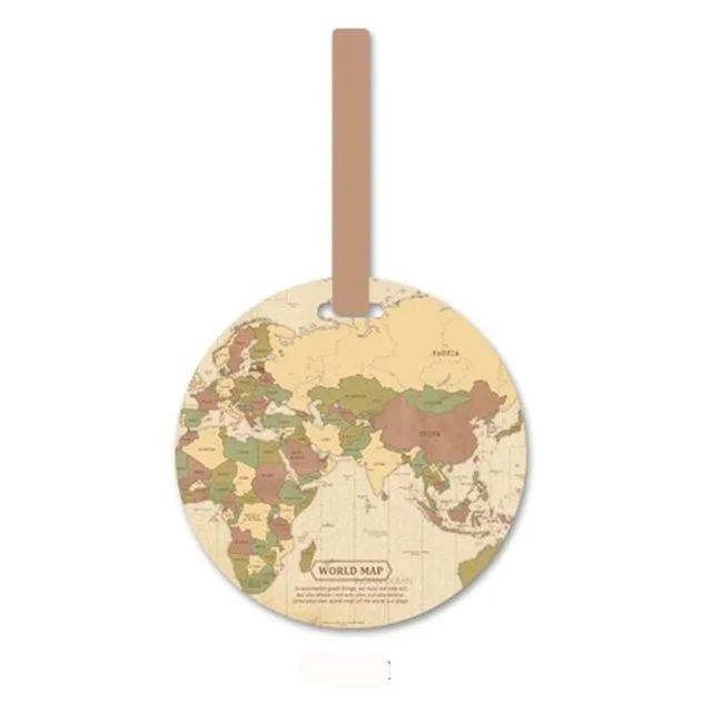 World Map Luggage Tags