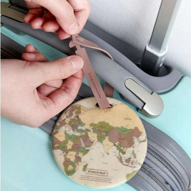 World Map Luggage Tags