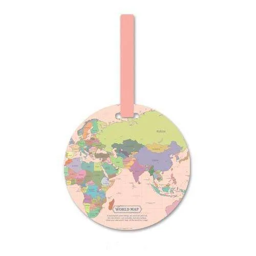 World Map Luggage Tags