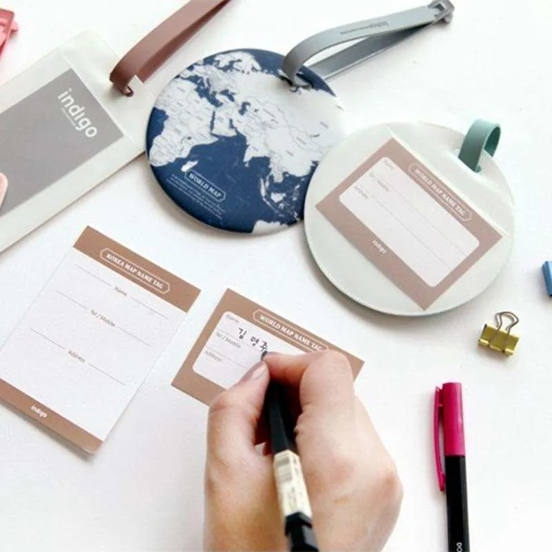World Map Luggage Tags