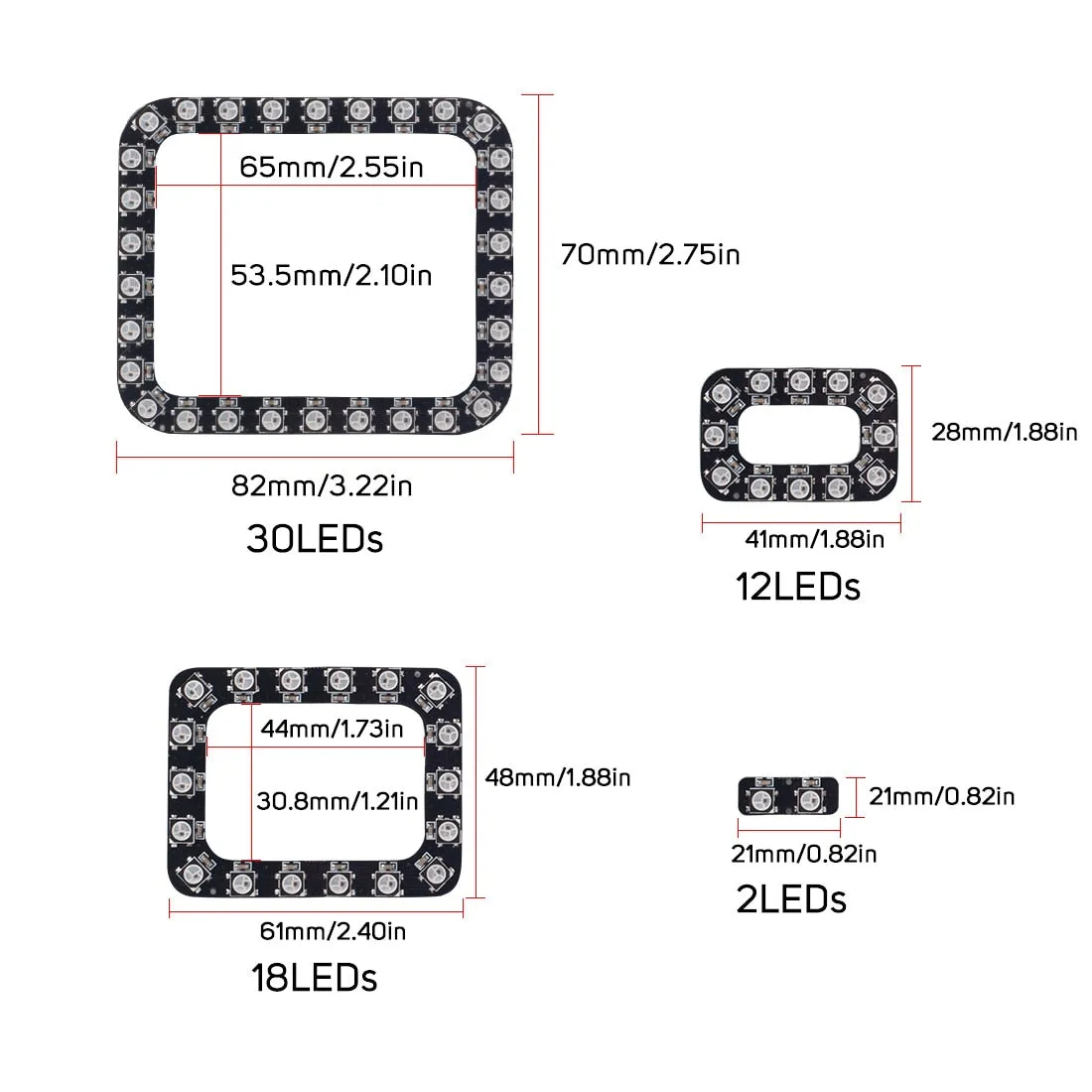 WS2812B 62 LEDs Full Dream Color DC5V