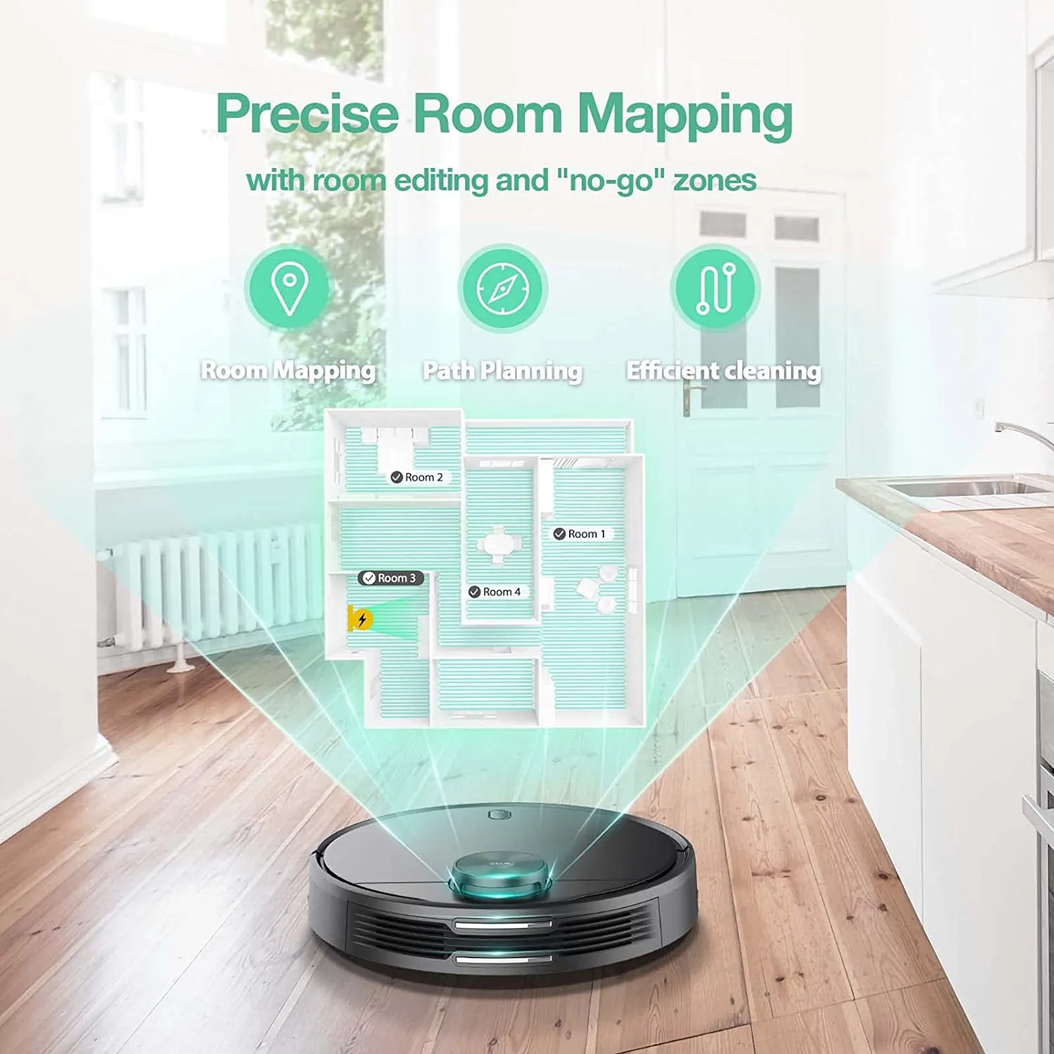 Wyze Robot Vacuum with LIDAR Mapping Technology (Refurbished)