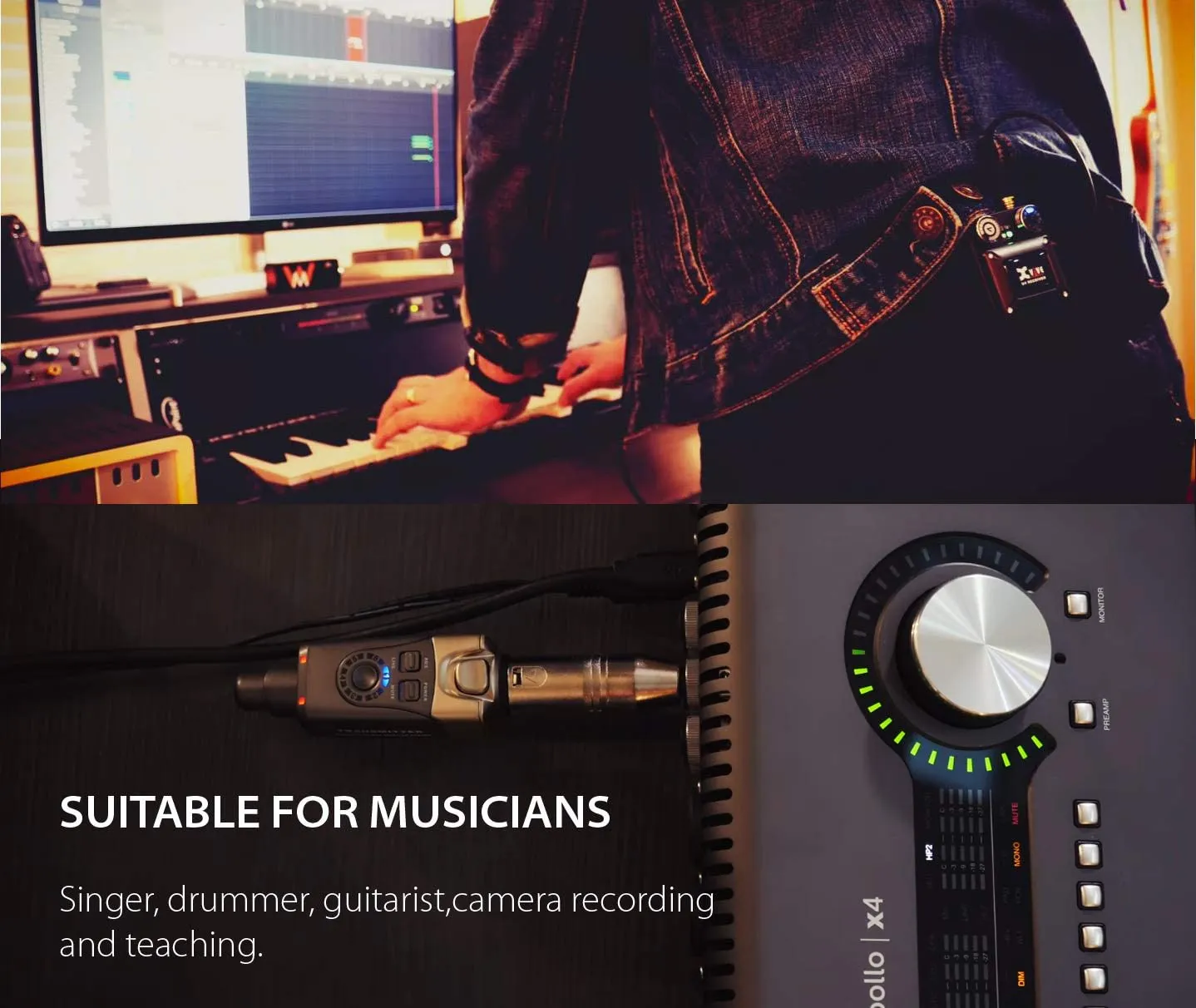 Xvive In-Ear Monitor Wireless System - 1x Transmitter & 4x Receivers
