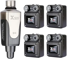 Xvive In-Ear Monitor Wireless System - 1x Transmitter & 4x Receivers